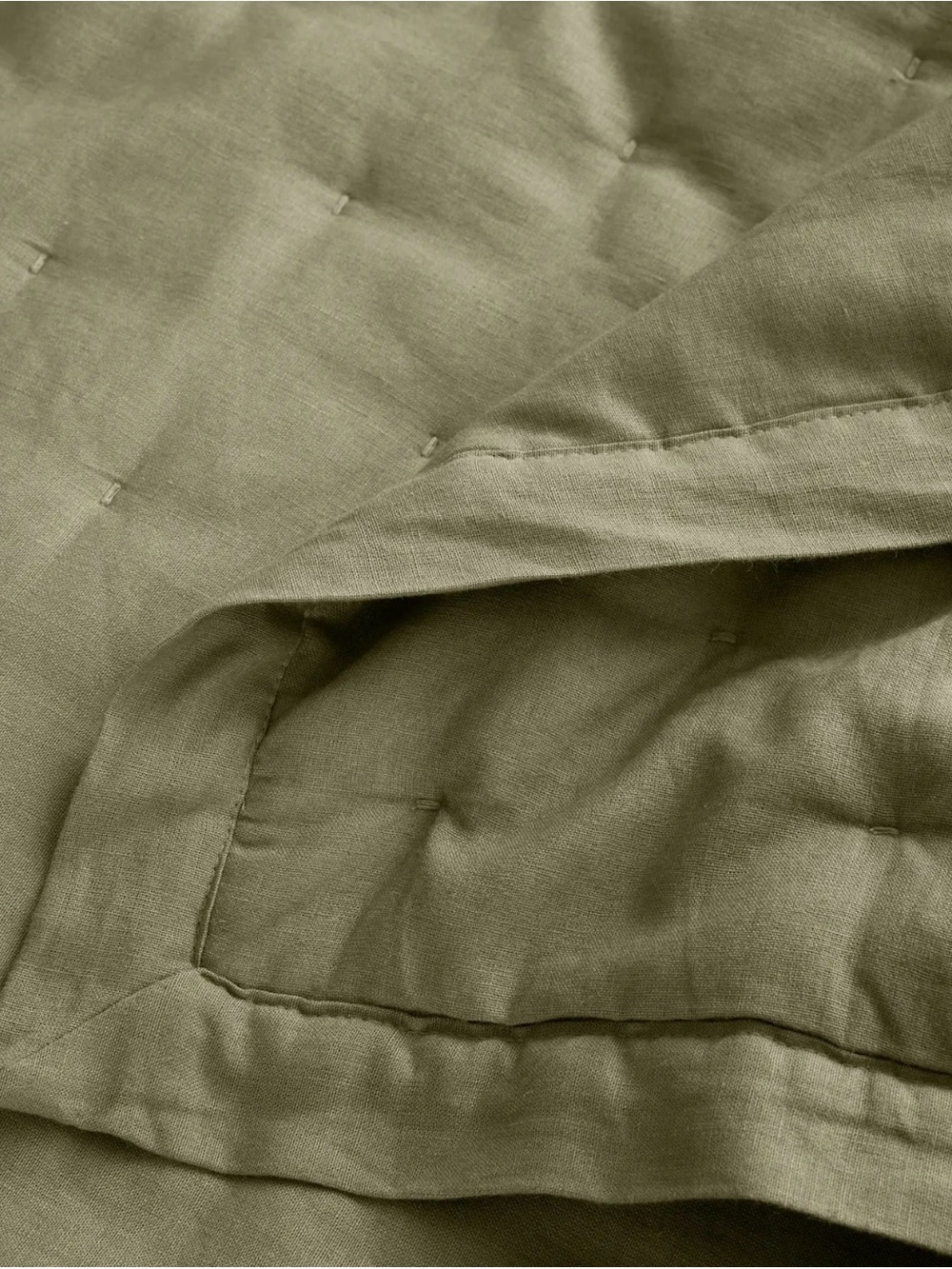 NWOT Quince Dusty Olive European Linen Dream Quilt and Shams Set Retail 234 - Picture 6 of 7